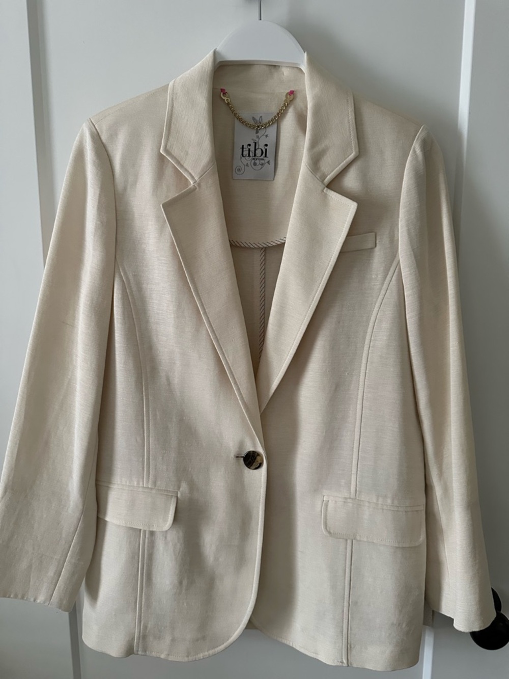 Tibi Women’s Ivory Single-Button Tailored Blazer
